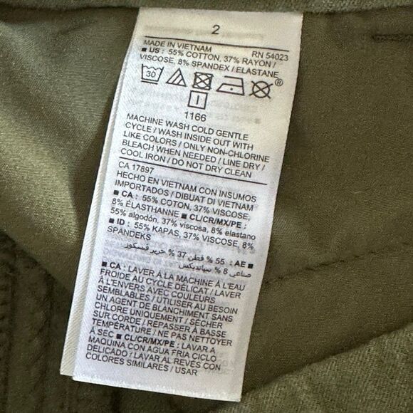 Old Navy Womens Size 2 Olive Green Pixie High Rise Khaki Pants - Picture 6 of 9